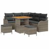 vidaXL Conjunto de sof&aacute; de jard&iacute;n 8 uds. 7-N&uacute;mero de plazas Gris