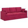 vidaXL Sof&aacute; 2 pcs Rojo vino 198 x 78 x 80 cm Terciopelo