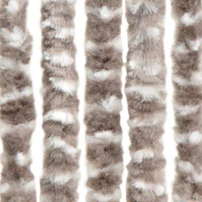 vidaXL Cortina mosquitera de chenilla gris taupe y blanca 56x185 cm