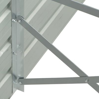 vidaXL Arriate de acero galvanizado gris antracita 129x129x77 cm