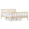 vidaXL Estructura de cama doble peque&ntilde;a de madera maciza 120x190 cm