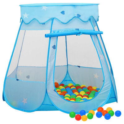 vidaXL Tienda de juegos para niños con 250 bolas azul 102x102x82 cm