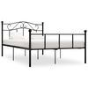 vidaXL Estructura de cama sin colchón metal negro 120x200 cm