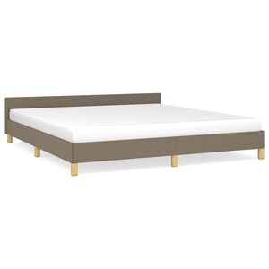 vidaXL Cama sin colch&oacute;n tela gris taupe 160x200 cm