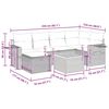 vidaXL Set sof&aacute;s de jard&iacute;n 7 piezas y cojines rat&aacute;n sint&eacute;tico beige