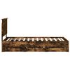 vidaXL Estructura de cama Roble ahumado 90 x 200 cm Madera Ingenieril