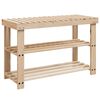 vidaXL Zapatero 2 en 1 madera maciza de abeto