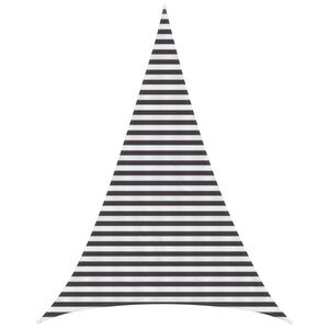 vidaXL Toldo Vela 3 x 4 x 4 m HDPE Triangular Antracita y Blanco