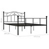 vidaXL Estructura de cama sin colchón metal negro 140x200 cm