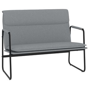 vidaXL Banco de tela gris claro 100x64x80 cm