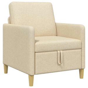 vidaXL Sof&aacute; con almacenamiento Crema 72 x 78 x 87 cm Poli&eacute;ster