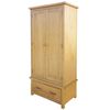 vidaXL Armario con 1 caj&oacute;n de madera maciza de roble 90x52x183 cm