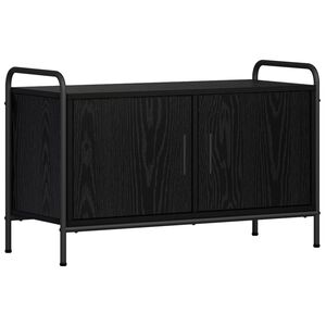 vidaXL Mueble de TV 79,5 x 33 x 50 cm Roble Negro Madera de ingenier&iacute;a