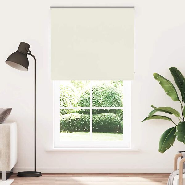 vidaXL Estor Enrollable Opaco Blanco Roto 120x210cm Tela Ancho 116,6cm