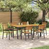 vidaXL Conjunto de Comedor de Jard&iacute;n 7 pcs Negro