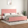vidaXL Estructura cama sin colch&oacute;n terciopelo rosa 200x200 cm