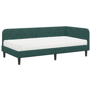 vidaXL Estructura de cama en esquina Verde oscuro 90 x 200 cm