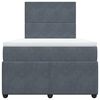 vidaXL Cama box spring con colch&oacute;n terciopelo gris oscuro 120x200 cm