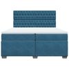 vidaXL Cama box spring con colch&oacute;n terciopelo azul 200x200 cm