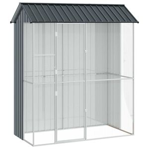 vidaXL Jaula para Aves Antracita 215 x 110 x 247 cm Acero Galvanizado