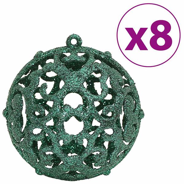 vidaXL Bolas de Navidad 100 unidades verde 3 / 4 / 6 cm