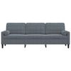 vidaXL Sof&aacute; de 3 plazas con cojines terciopelo gris oscuro 210 cm