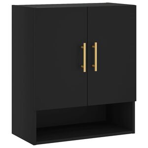 vidaXL Armario de pared madera de ingenier&iacute;a negro 60x31x70 cm