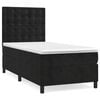 vidaXL Cama box spring con colch&oacute;n terciopelo negro 100x200 cm