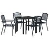 vidaXL Conjunto de Comedor de Jard&iacute;n 5 pcs Antracita