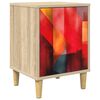 vidaXL Mesa de noche HEESCH Roble Sonoma 36 x 33 x 50 cm