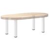vidaXL Patas para mesa de centro (4 unidades), color blanco, 30-32 cm, acero
