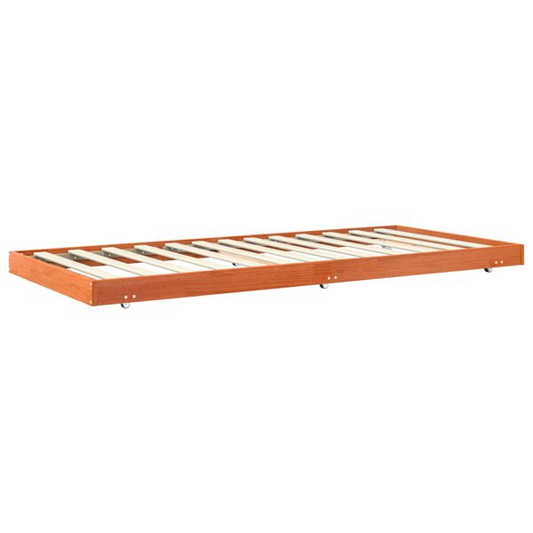 vidaXL Estructura de cama Marr&oacute;n cera 80 x 200 cm