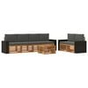 vidaXL Conjunto de sof&aacute;s de exterior 7 uds. Natural y Antracita