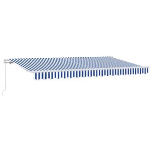vidaXL Toldo Retr&aacute;ctil Azul 400 x 200 cm tela