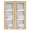 vidaXL Mueble colgante con puerta Roble Sonoma 80 x 31 x 100 cm