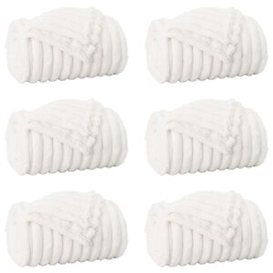 vidaXL Mantitas de Sof&aacute; 6 uds. Blanco 240 x 220 cm 8.76 kg Lana