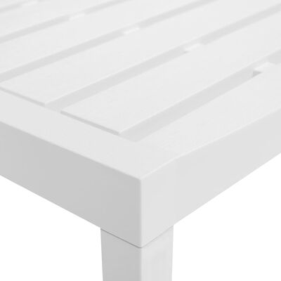vidaXL Juego de muebles de jardín 4 piezas plástico blanco