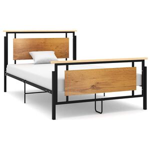 vidaXL Estructura de cama sin colch&oacute;n metal 120x200 cm