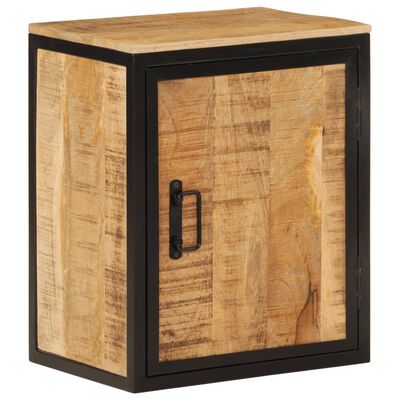 vidaXL Mueble de baño madera maciza de mango y hierro 40x30x50 cm