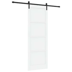 vidaXL Puerta Corredera Blanco y Negro 83 x 232 cm