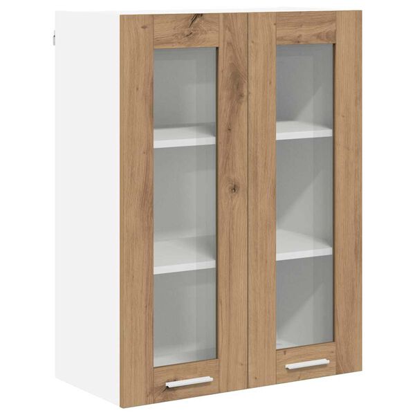 vidaXL Mueble colgante con puerta Riga Roble artesanal 60 x 31 x 80 cm