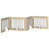 vidaXL Puerta para perros plegable con soportes 4 uds. Roble Sonoma