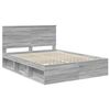 vidaXL Estructura de cama con cabecera Gris Sonoma 150 x 200 cm