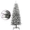 vidaXL Árbol de Navidad artificial estrecho con nieve PVC y PE 120 cm