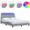 vidaXL Estructura de cama sin colch&oacute;n Hanko tela gris claro 140x190 cm