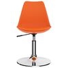 vidaXL Sillas de comedor giratorias 2 uds cuero sint&eacute;tico naranja