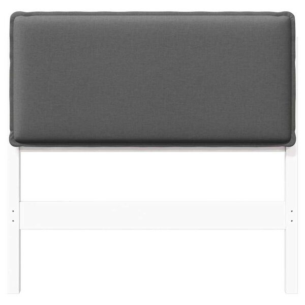 vidaXL Cabecero tapizado y Gris Claro 100 cm Madera de pino macizo