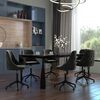 vidaXL Sillas de comedor 6 unidades terciopelo gris oscuro