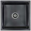 vidaXL Fregadero de cocina hecho a mano acero inoxidable negro