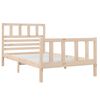 vidaXL Estructura de cama individual de madera maciza 90x190 cm